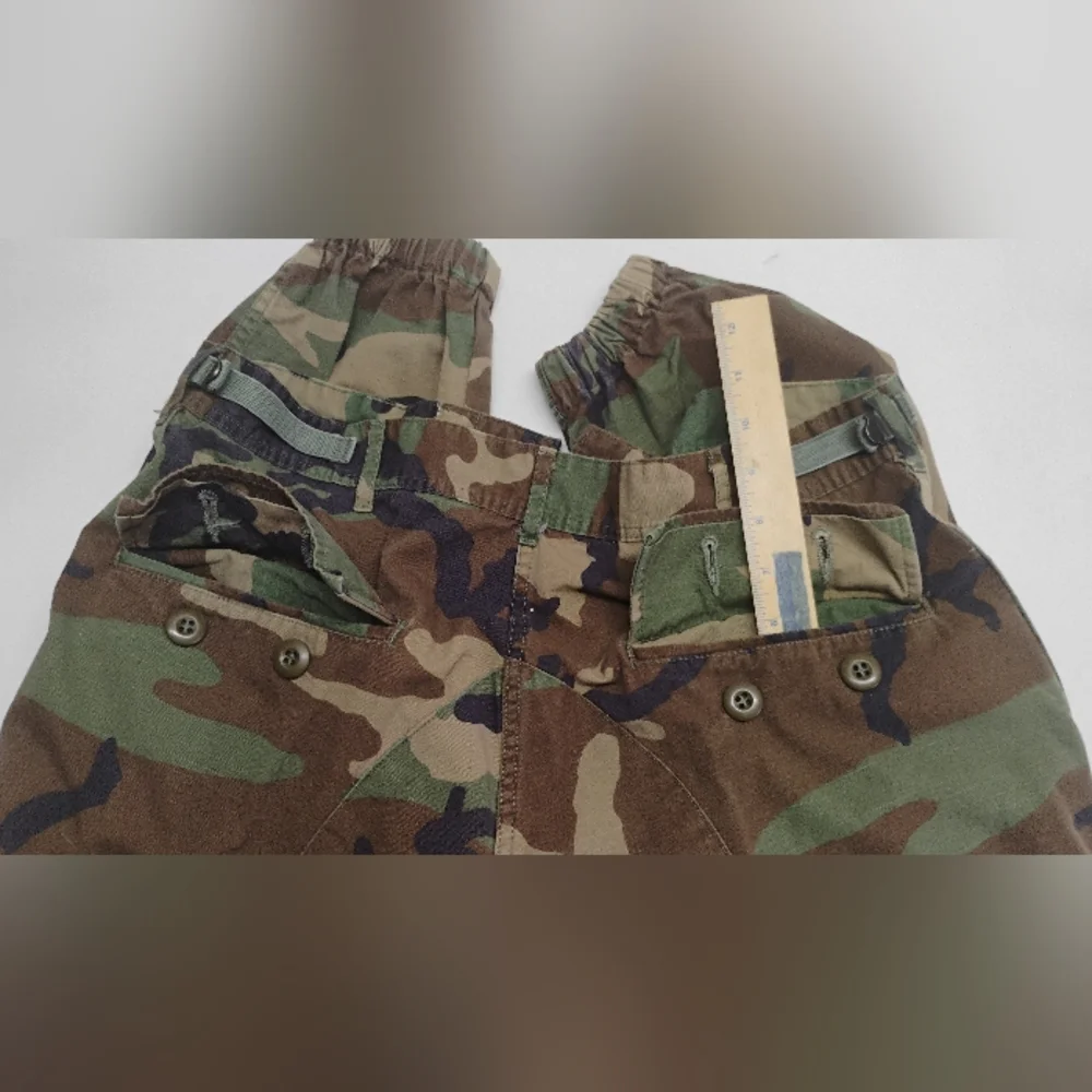 90's Military Woodland Camo Trousers Men's 31-35